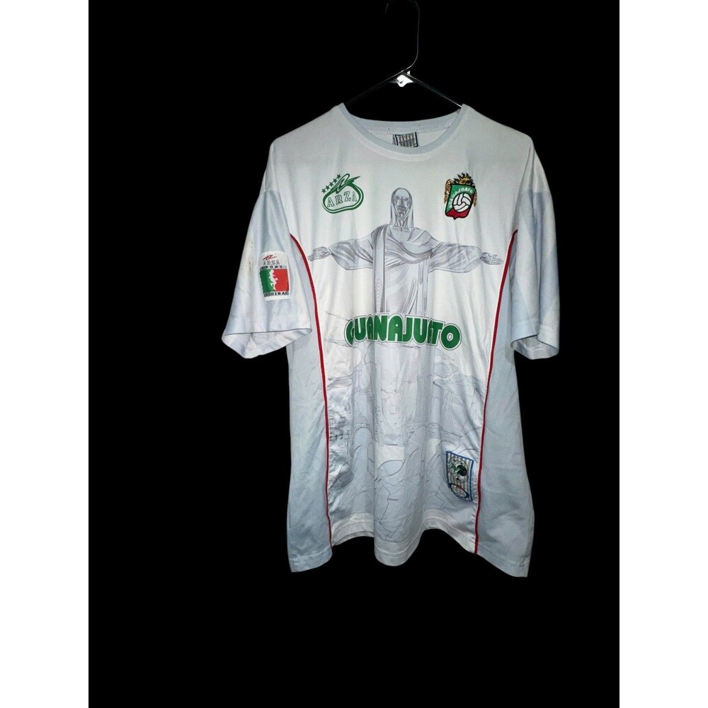 Guanajuato Soccer Jersey Mexico White #2 Arza Sport Size Large Distressed